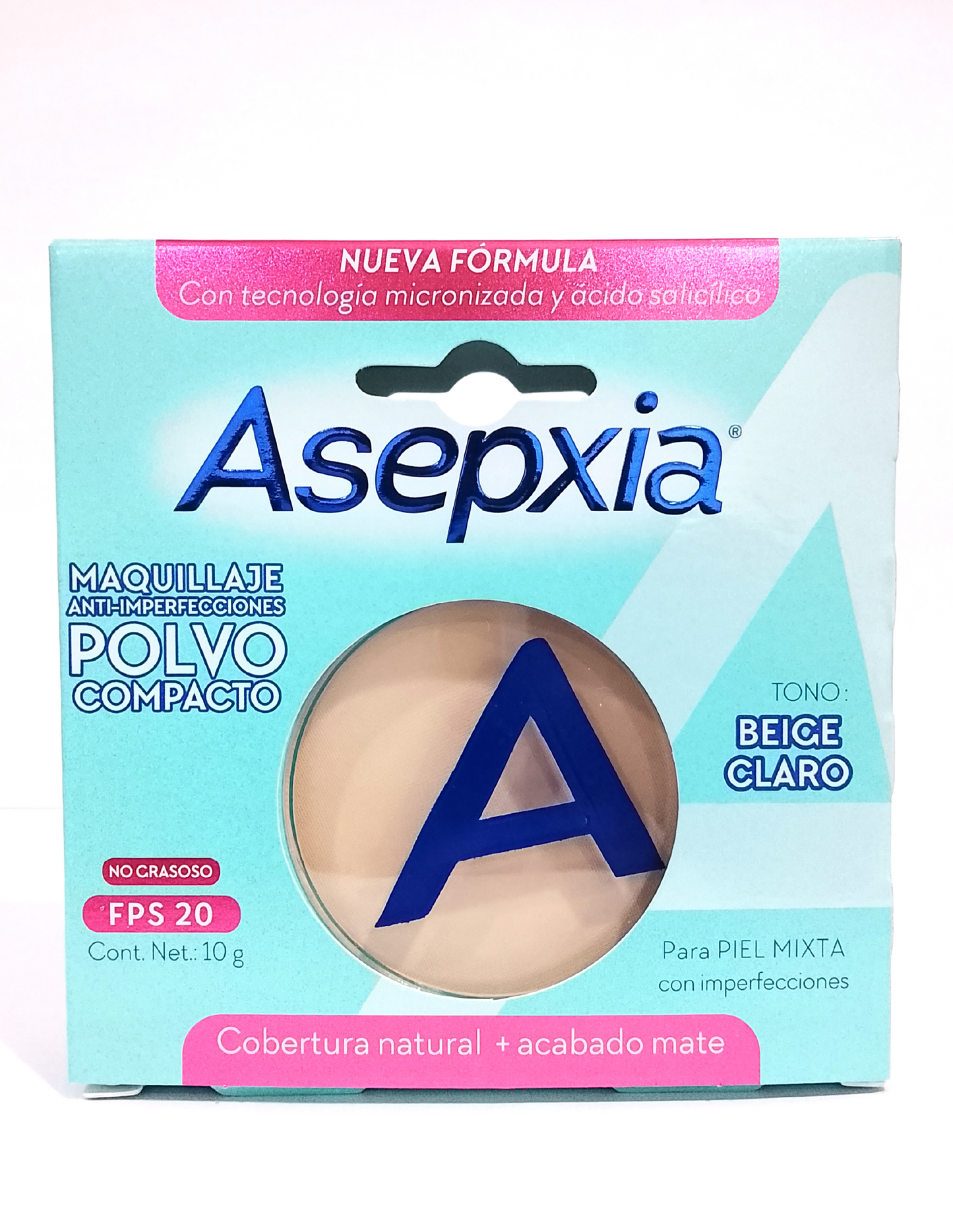 ASEPXIA MAQ COMP POLVO BEIGE CLARO 10 G