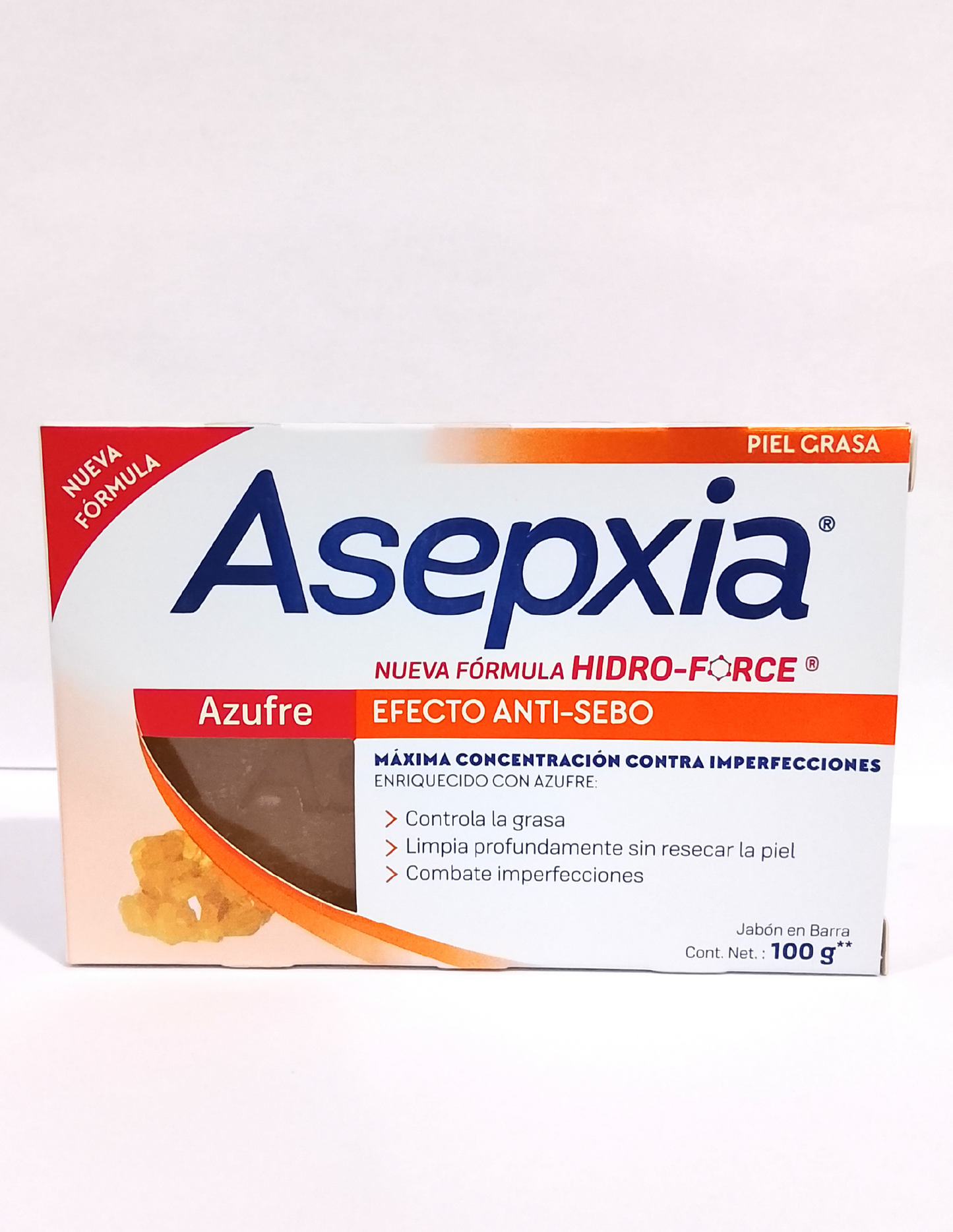 ASEPXIA AZUFRE JABON EN BARRA 100 G (LATAM)